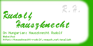 rudolf hauszknecht business card